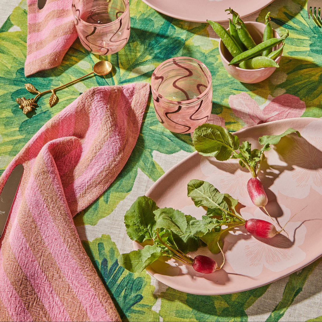 Bonnie & Neil Jardin Pink Oval Plate