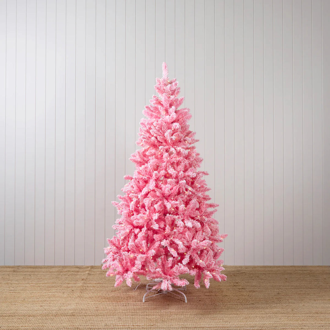 Frosted Pink Pine Tree