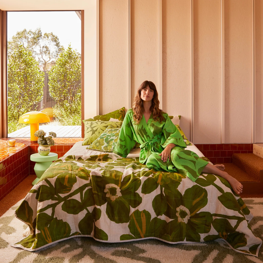 Bonnie & Neil Carmine Green Robe