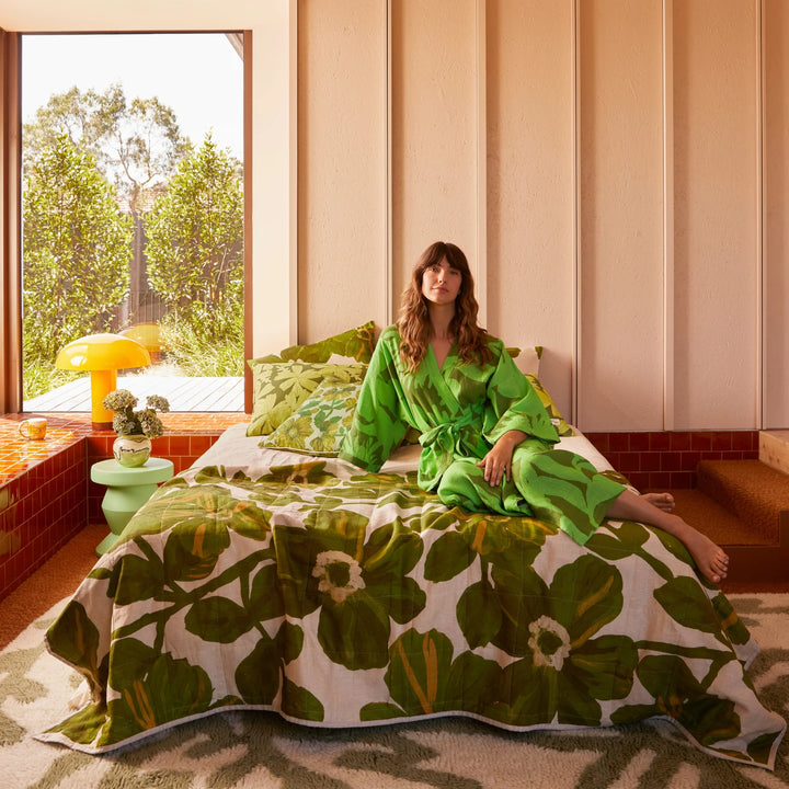 Bonnie & Neil Carmine Green Robe