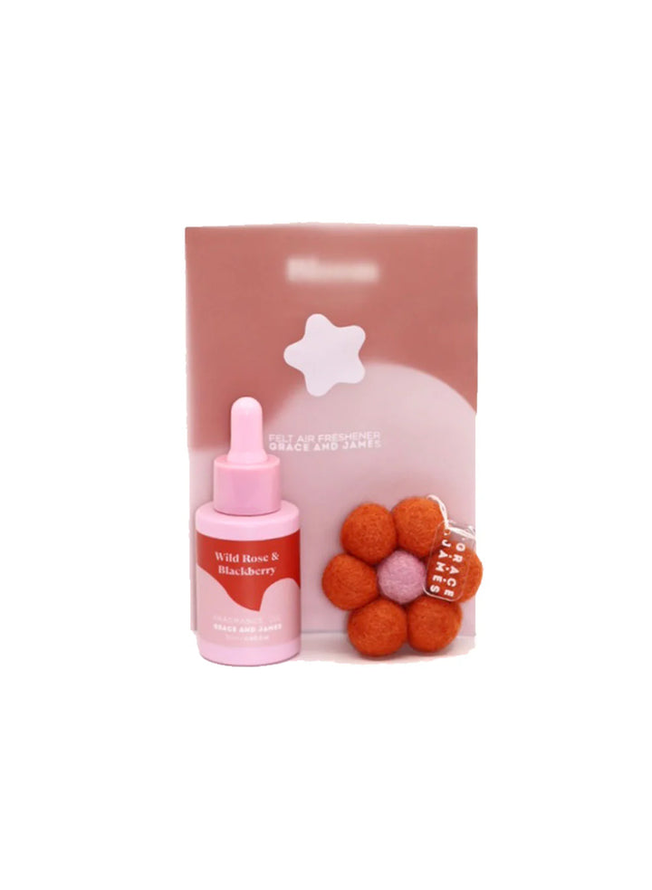 Grace and James Wild Rose & Blackberry Felt Air Freshener
