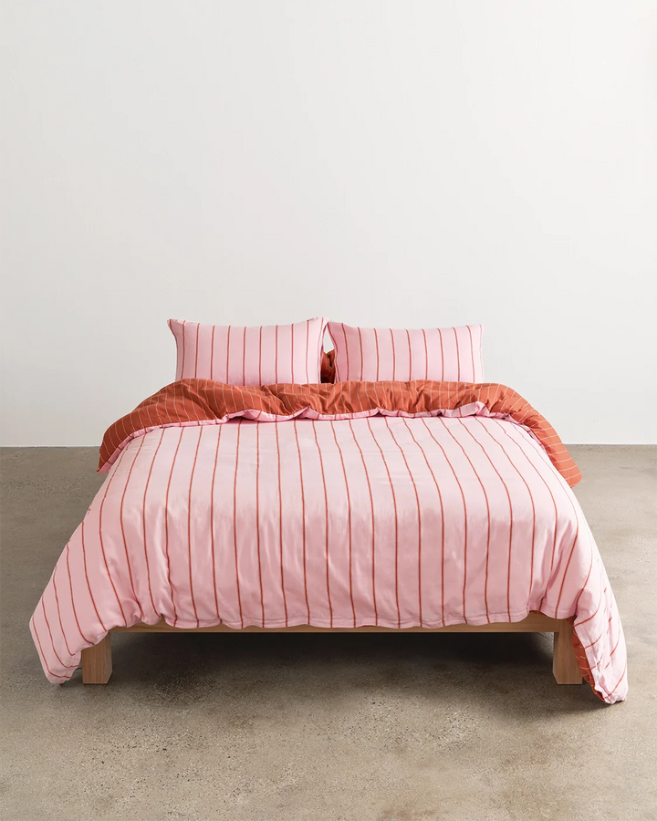 Hommey Quilt Cover - Rose / Sienna
