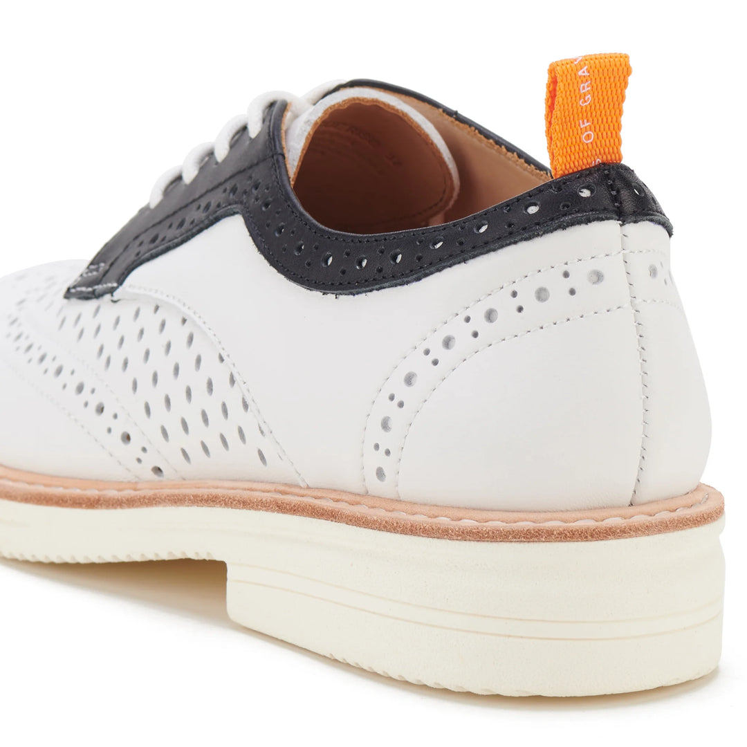Rollie Brogue Rise Punch - White Mod *FINAL SALE*