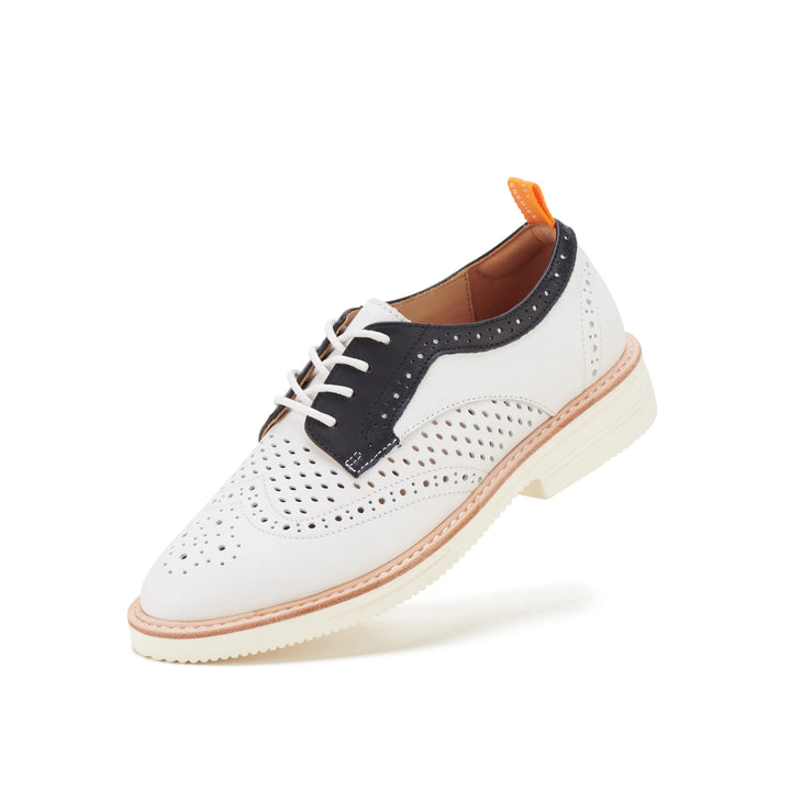 Rollie Brogue Rise Punch - White Mod *FINAL SALE*