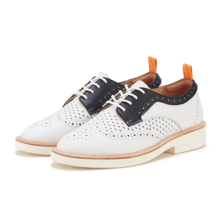 Rollie Brogue Rise Punch - White Mod *FINAL SALE*