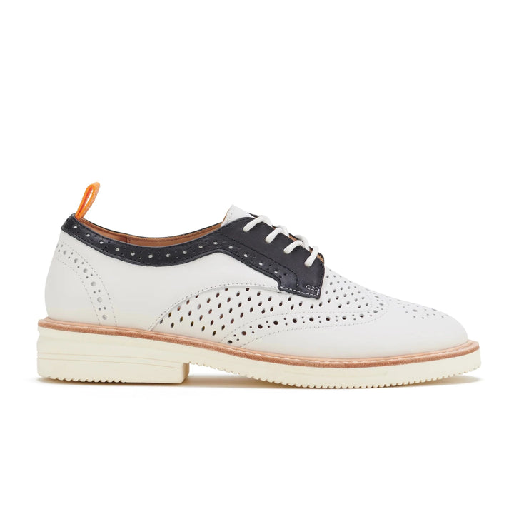 Rollie Brogue Rise Punch - White Mod *FINAL SALE*