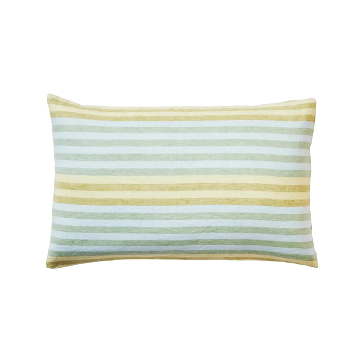 Bonnie & Neil Stripe Blue Green Linen Standard Pillowcases