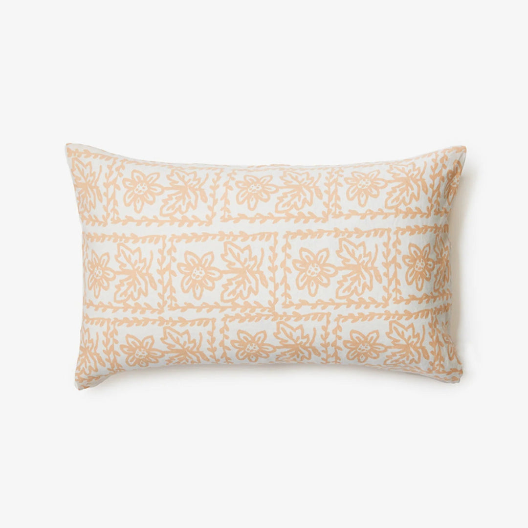 Bonnie & Neil Daisy Buff Linen Standard Pillowcases