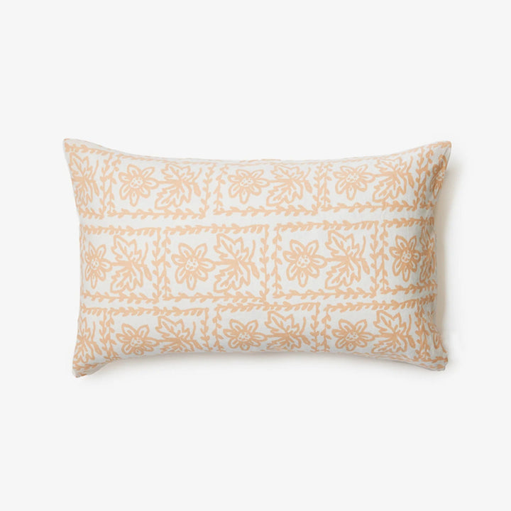 Bonnie & Neil Daisy Buff Linen Standard Pillowcases