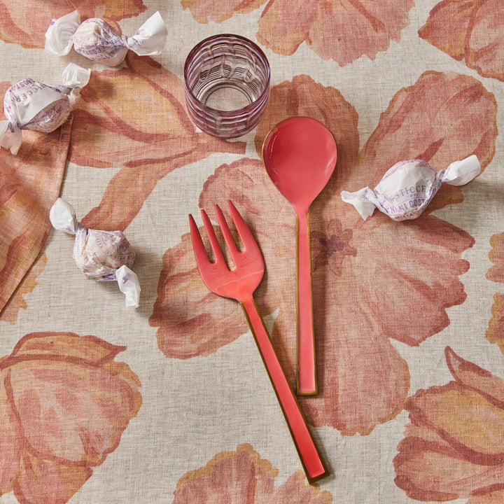 Bonnie & Neil Enamel Candy Pink Salad Servers