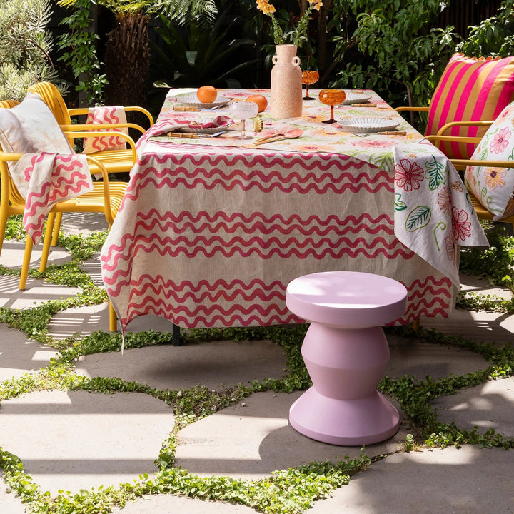 Bonnie & Neil Pedestal Side Table - Lilac