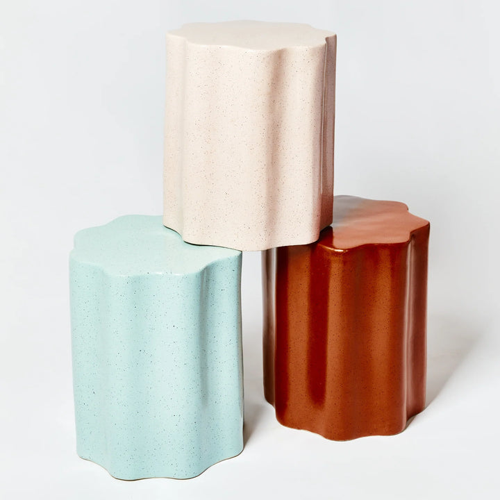 Bonnie & Neil Wave Side Table Speckle Soft Pink