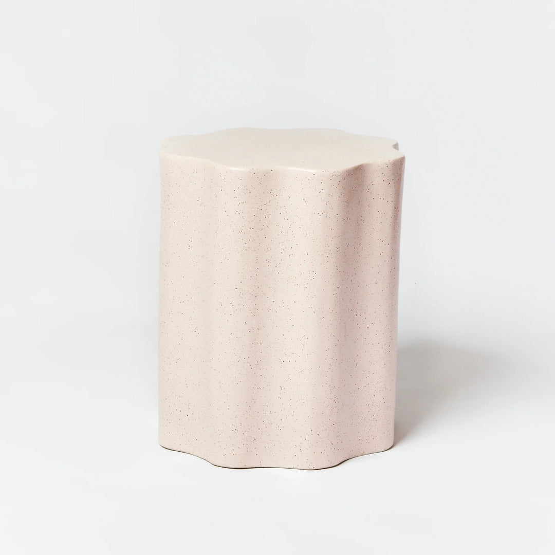 Bonnie & Neil Wave Side Table Speckle Soft Pink