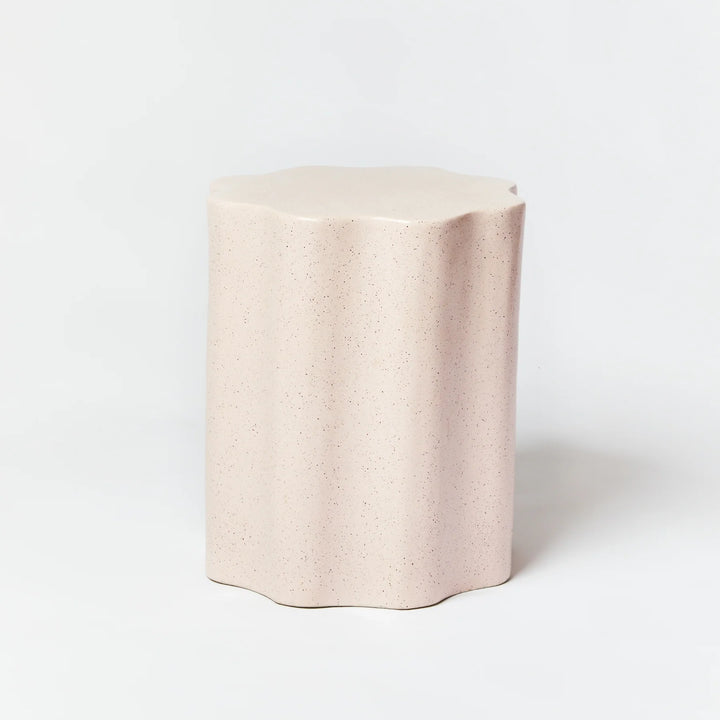 Bonnie & Neil Wave Side Table Speckle Soft Pink