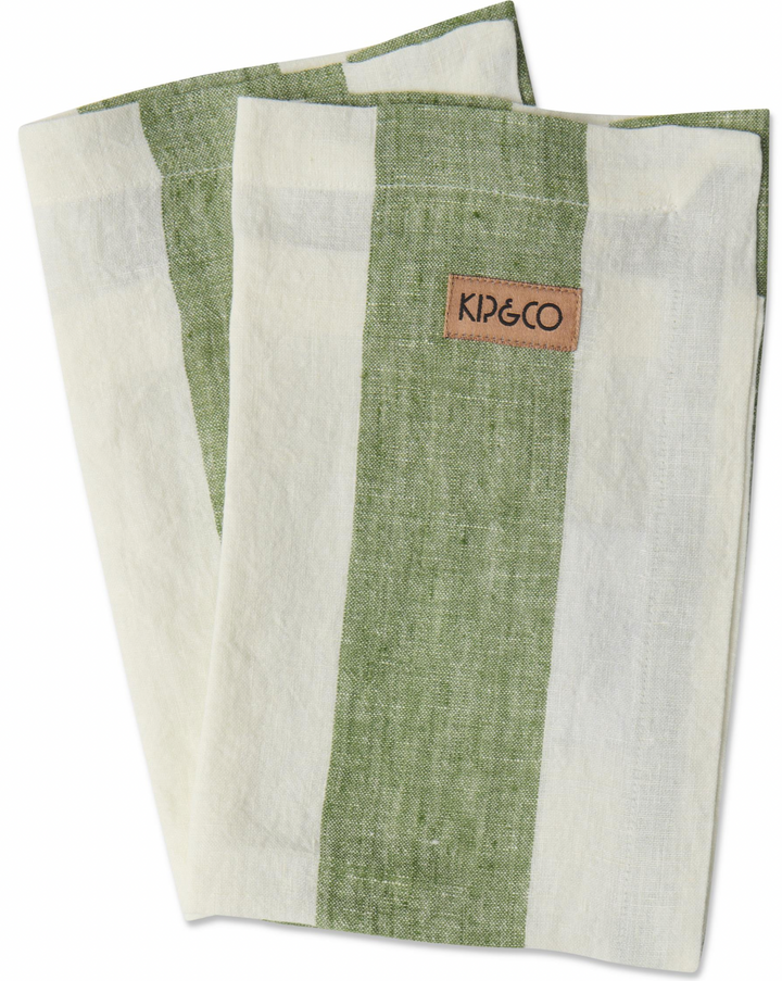 Kip & Co Moss Stripe 4P Napkin Set
