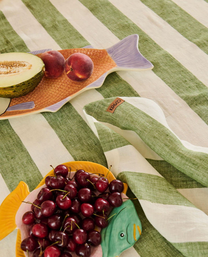 Kip & Co Moss Stripe 4P Napkin Set