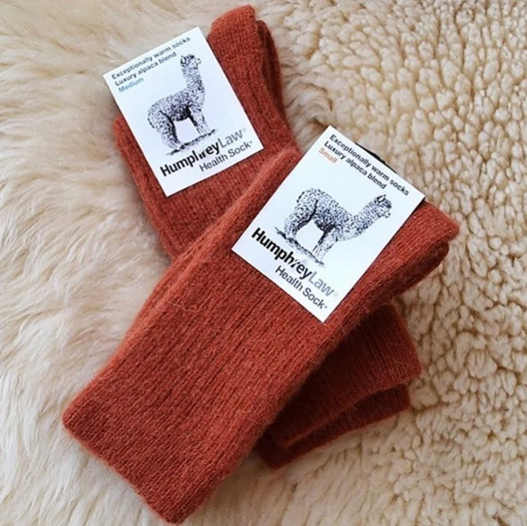 Humphrey Law Alpaca Health Socks - Terracotta