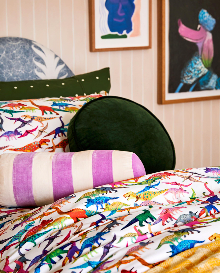 Kip & Co Kombu Green Velvet Pea Cushion