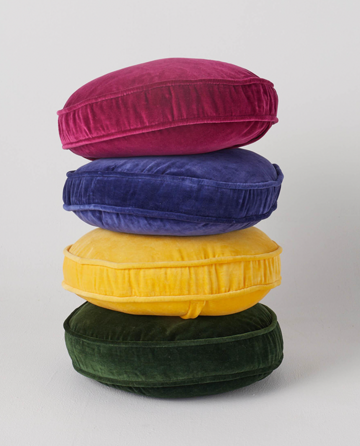 Kip & Co Navy Velvet Pea Cushion