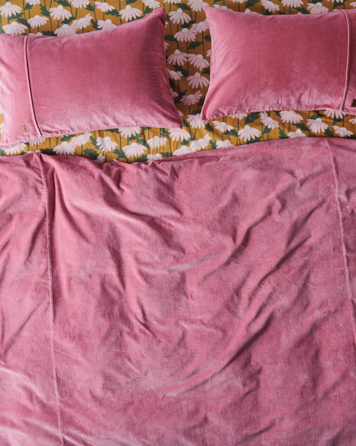 Kip & Co Dusty Rose Velvet Pillowcases