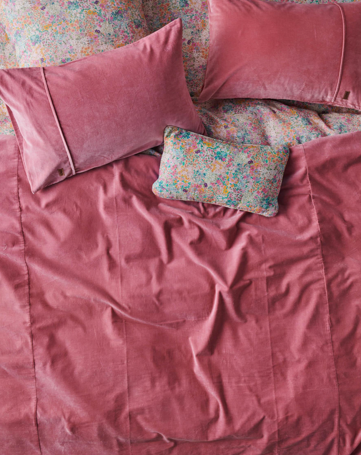 Kip & Co Dusty Rose Velvet Pillowcases