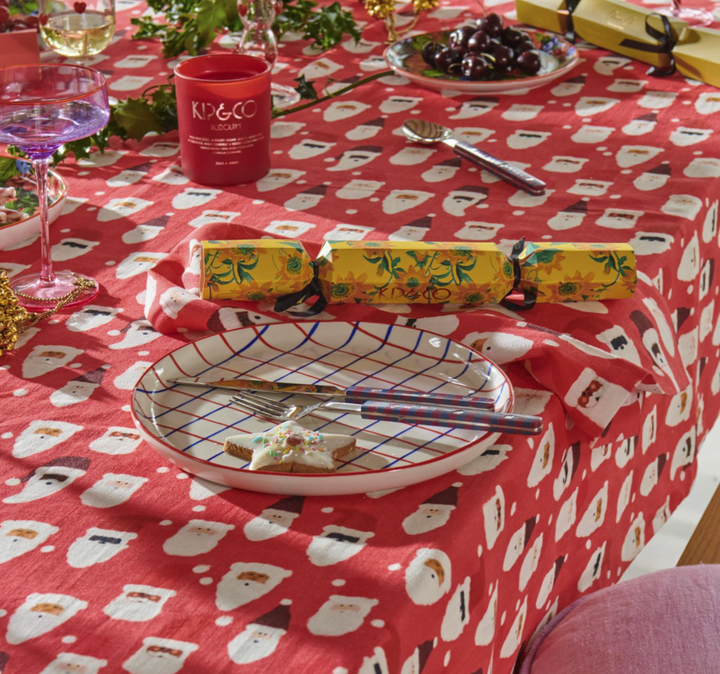 Kip & Co HoHoHo Red Linen 4P Napkin Set