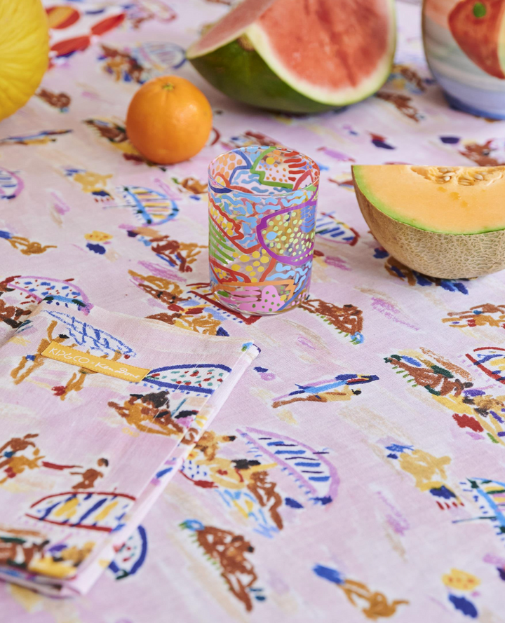 Kip & Co x Ken Done Beach Days Linen 4P Napkin Set
