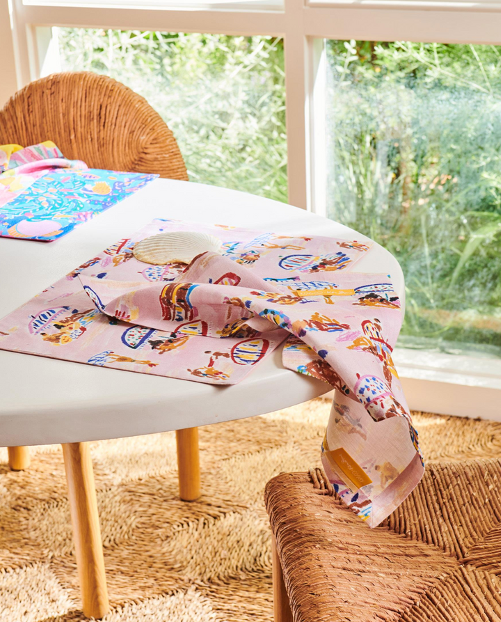 Kip & Co x Ken Done Beach Days Linen 4P Napkin Set