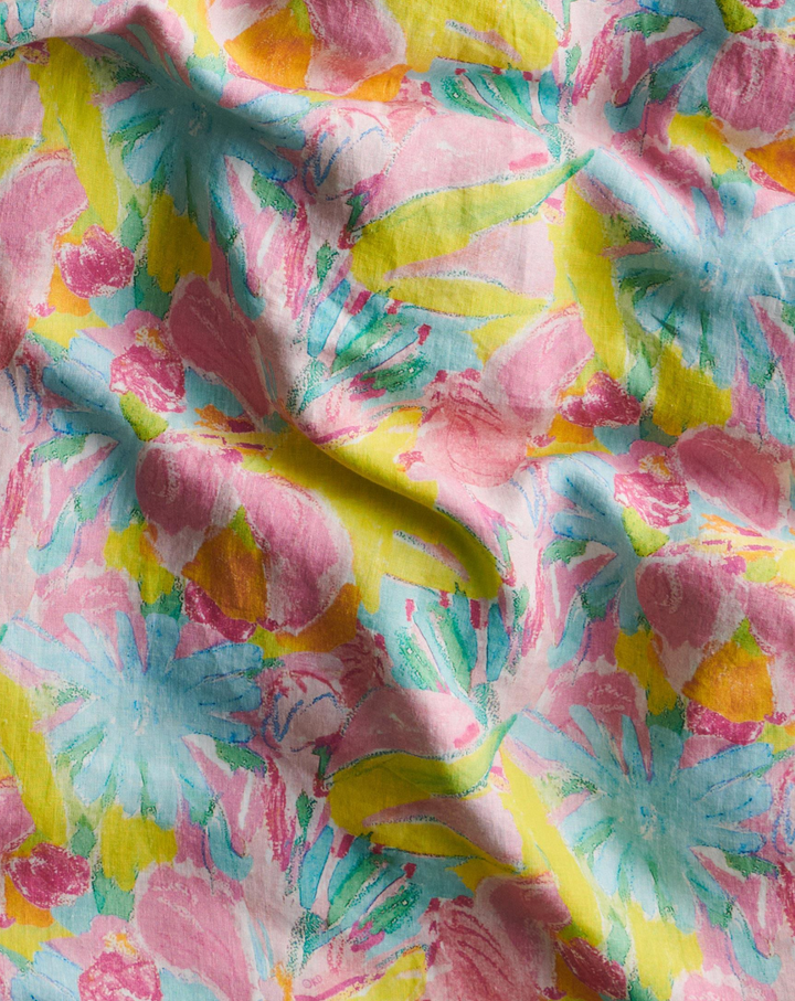 Kip & Co x Ken Done Pastel Blooms Linen Tea Towel