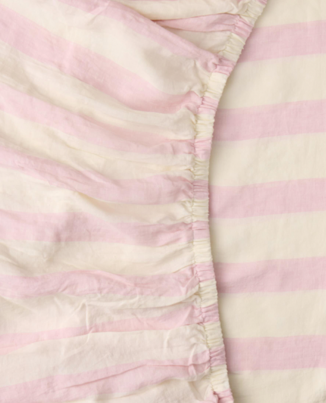Kip & Co Candy Stripe Linen Fitted Sheet