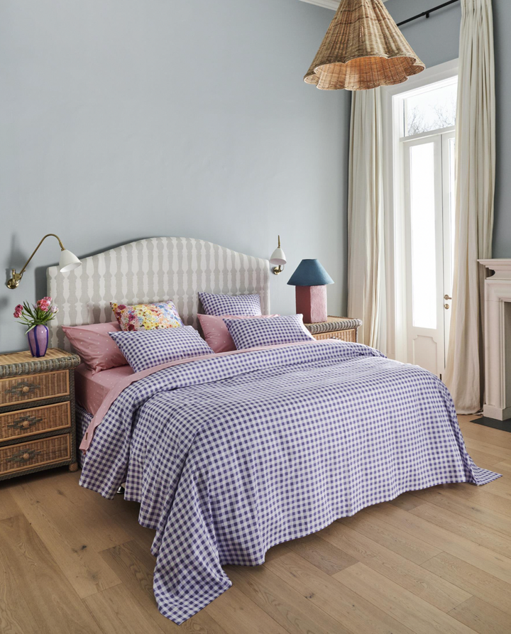 Kip & Co Lilac Gingham Organic Cotton Pillowcases