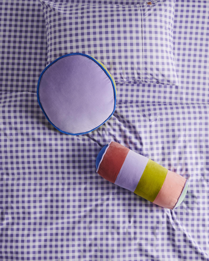 Kip & Co Lilac Gingham Organic Cotton Pillowcases