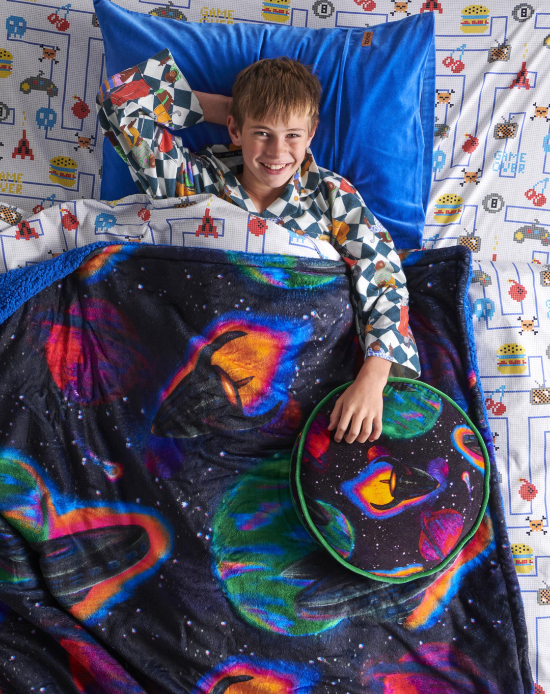 Kip & Co Rocket Man Kids Kuddle Blanket