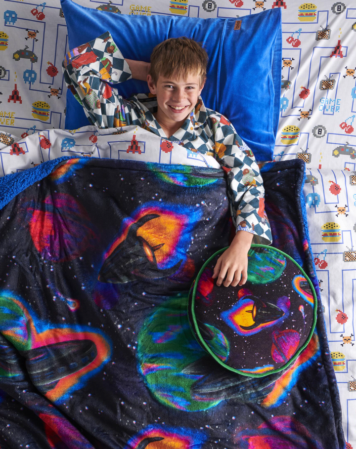 Kip & Co Rocket Man Kids Kuddle Blanket