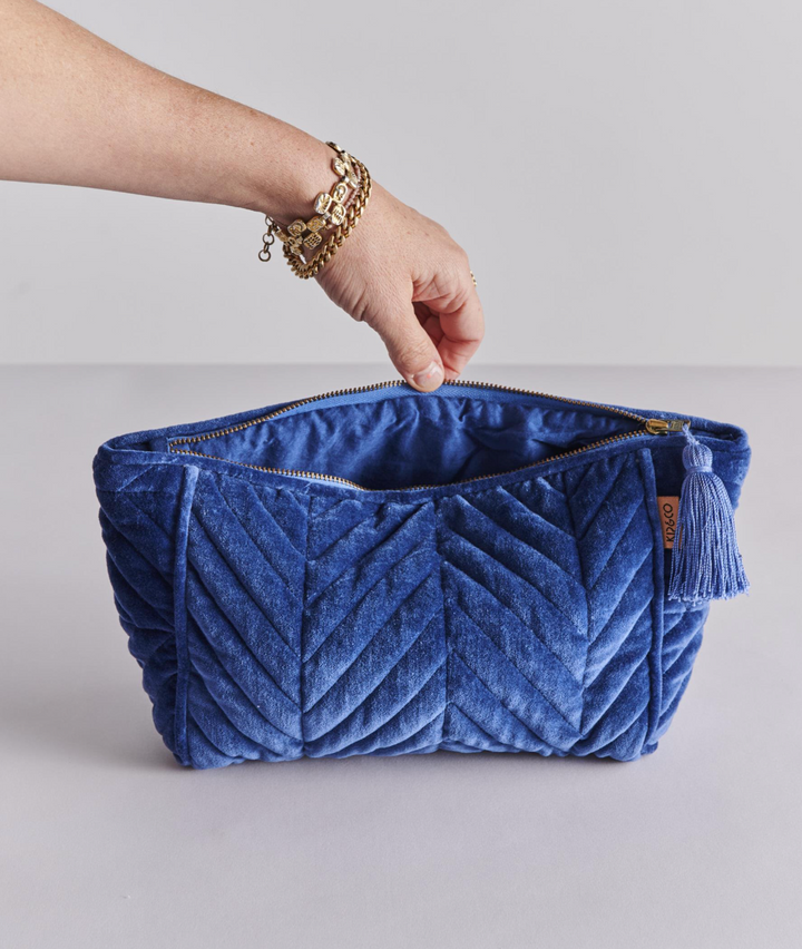 Kip & Co Ocean Dreamer Velvet Toiletry Bag