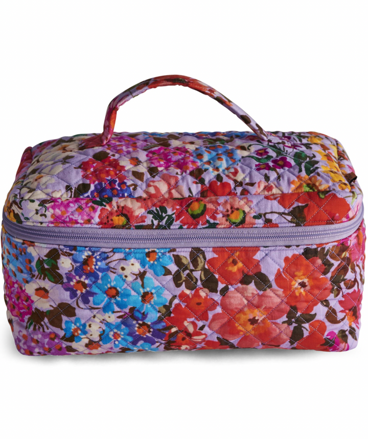 Kip & Co Forever Floral Lilac Quilted Cotton Toiletry Case