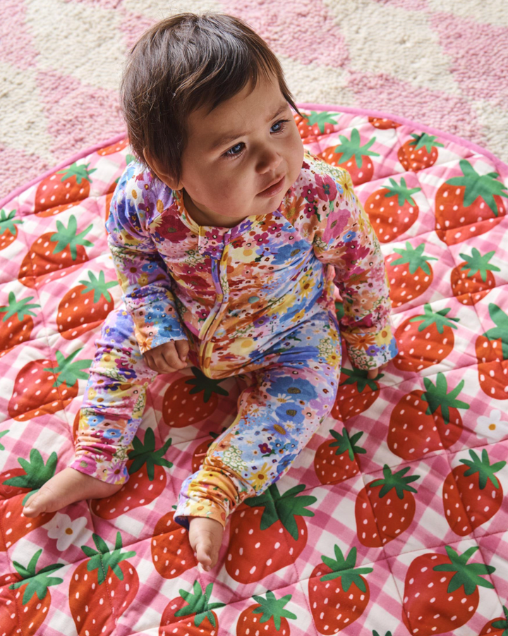Kip & Co Strawberry Jam Quilted Baby Play Mat
