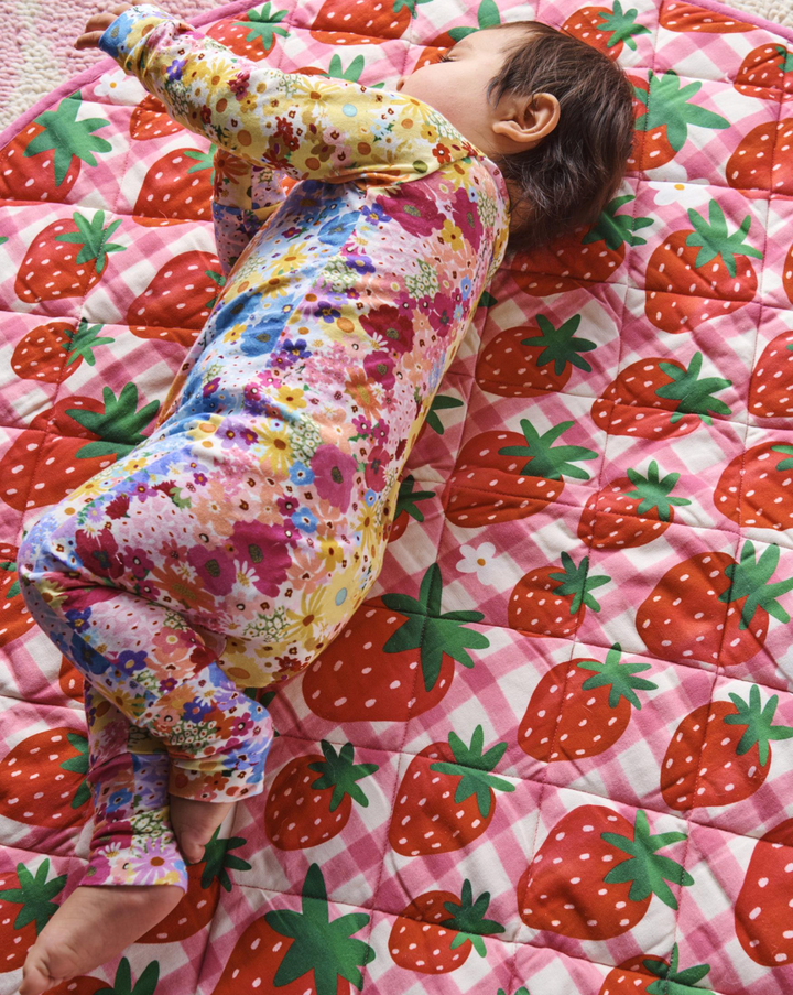 Kip & Co Strawberry Jam Quilted Baby Play Mat