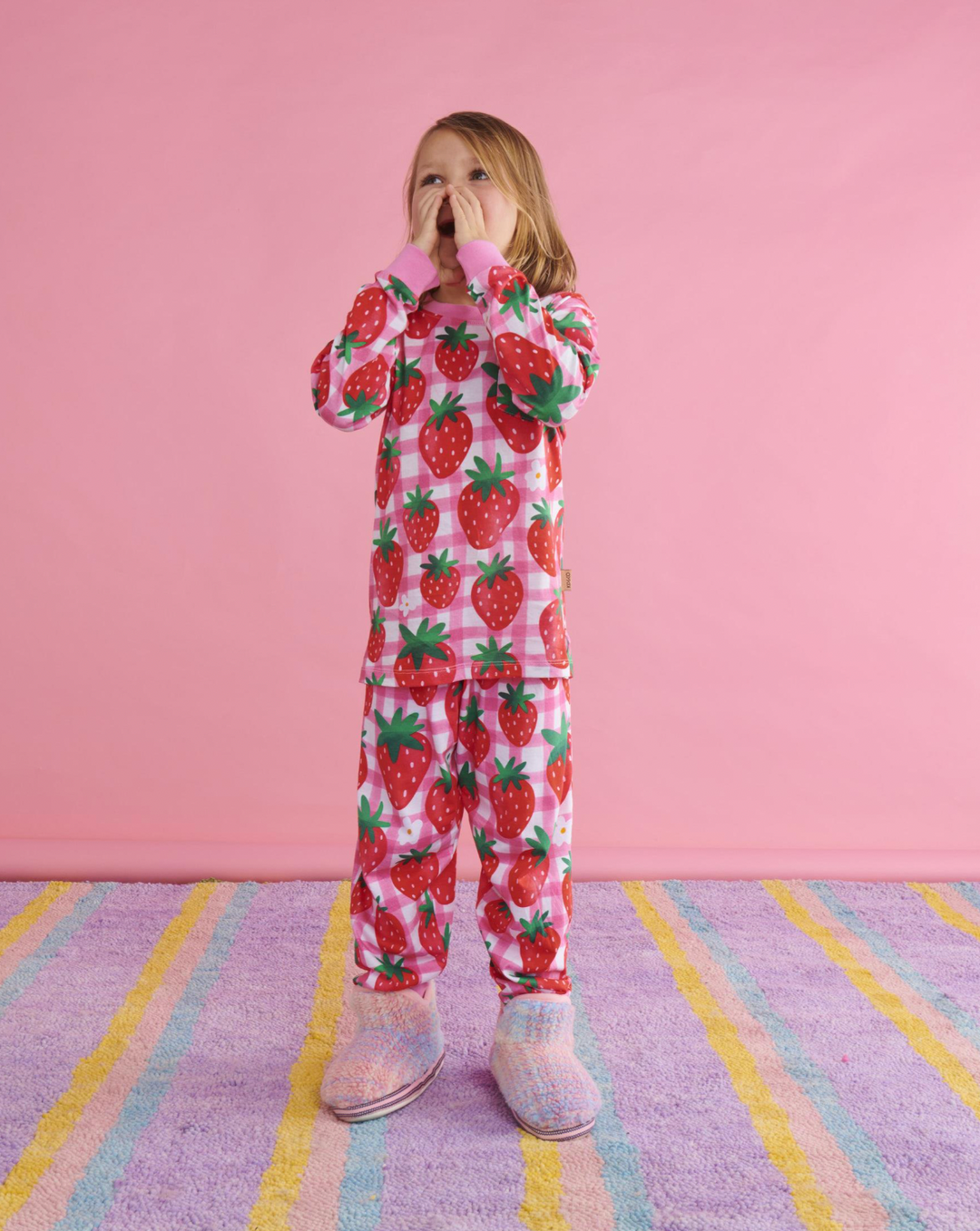 Kip & Co Strawberry Jam Organic Cotton Long Sleeve Top & Pant Pyjama Set