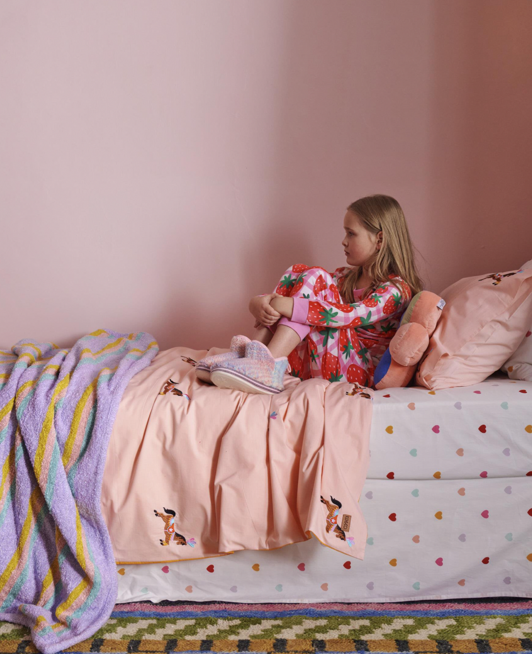Kip & Co Strawberry Jam Organic Cotton Long Sleeve Top & Pant Pyjama Set