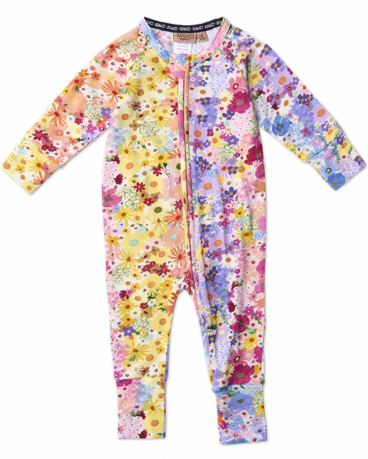 Kip & Co Posie Lane Organic Long Sleeve Zip Romper