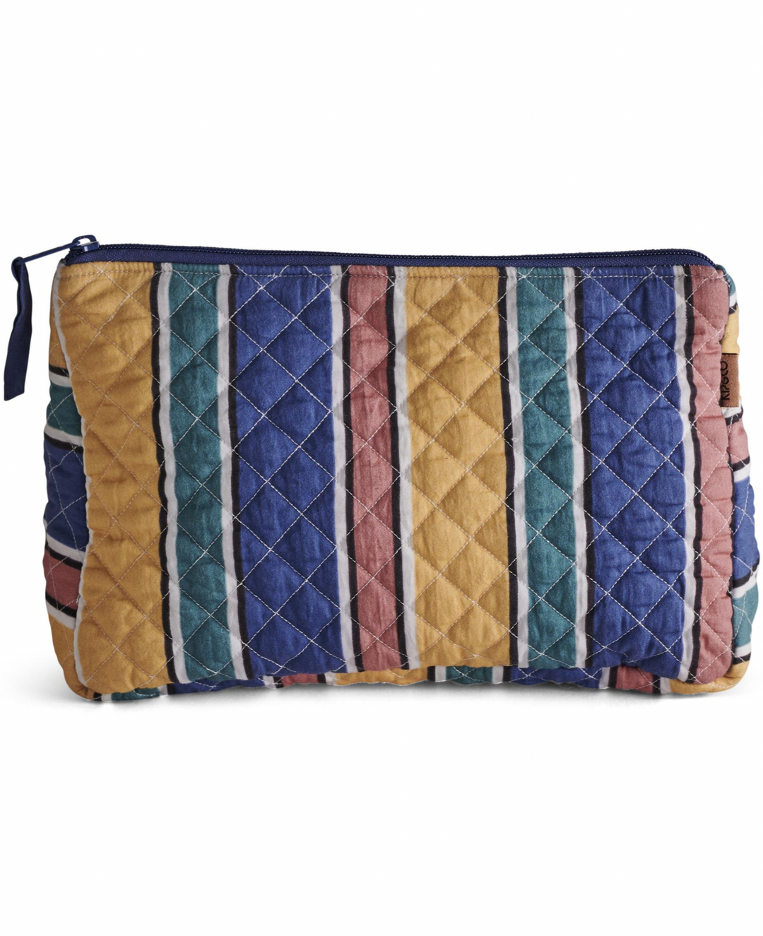 Kip & Co Pinto Stripe Quilted Cotton Toiletry Purse