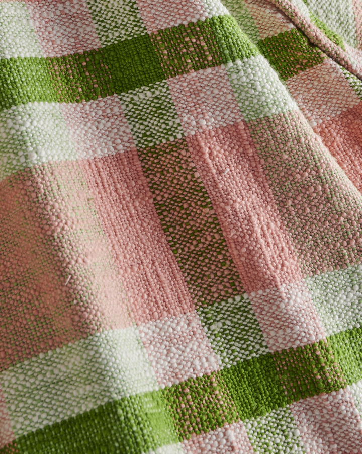 Kip & Co Pistachio Tartan Woven Beanbag