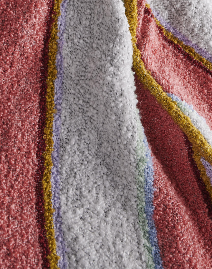 Kip & Co Rose Water Stripe Boucle Beanbag