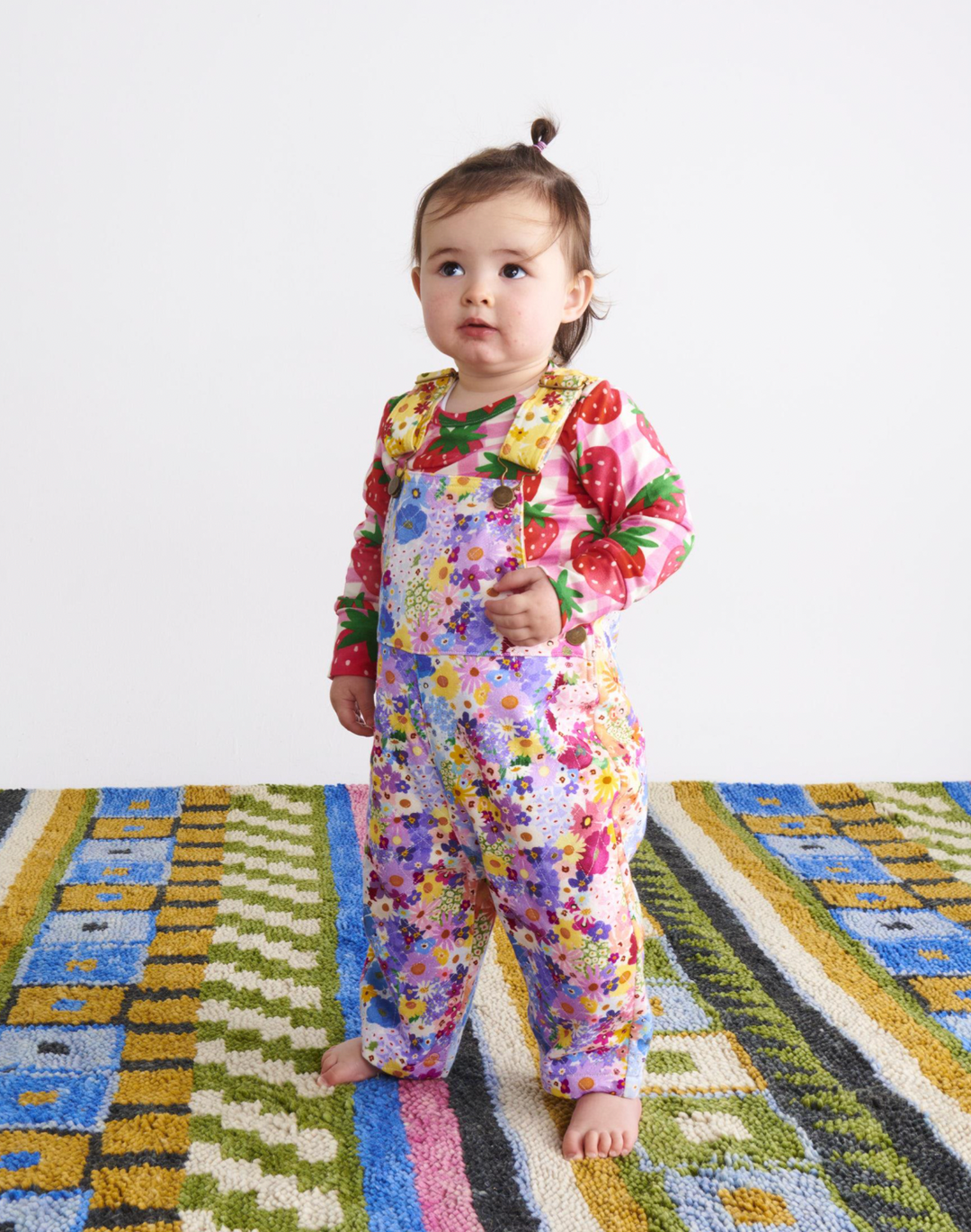 Kip & Co Posie Lane Organic Cotton Quilted Fleece Overalls