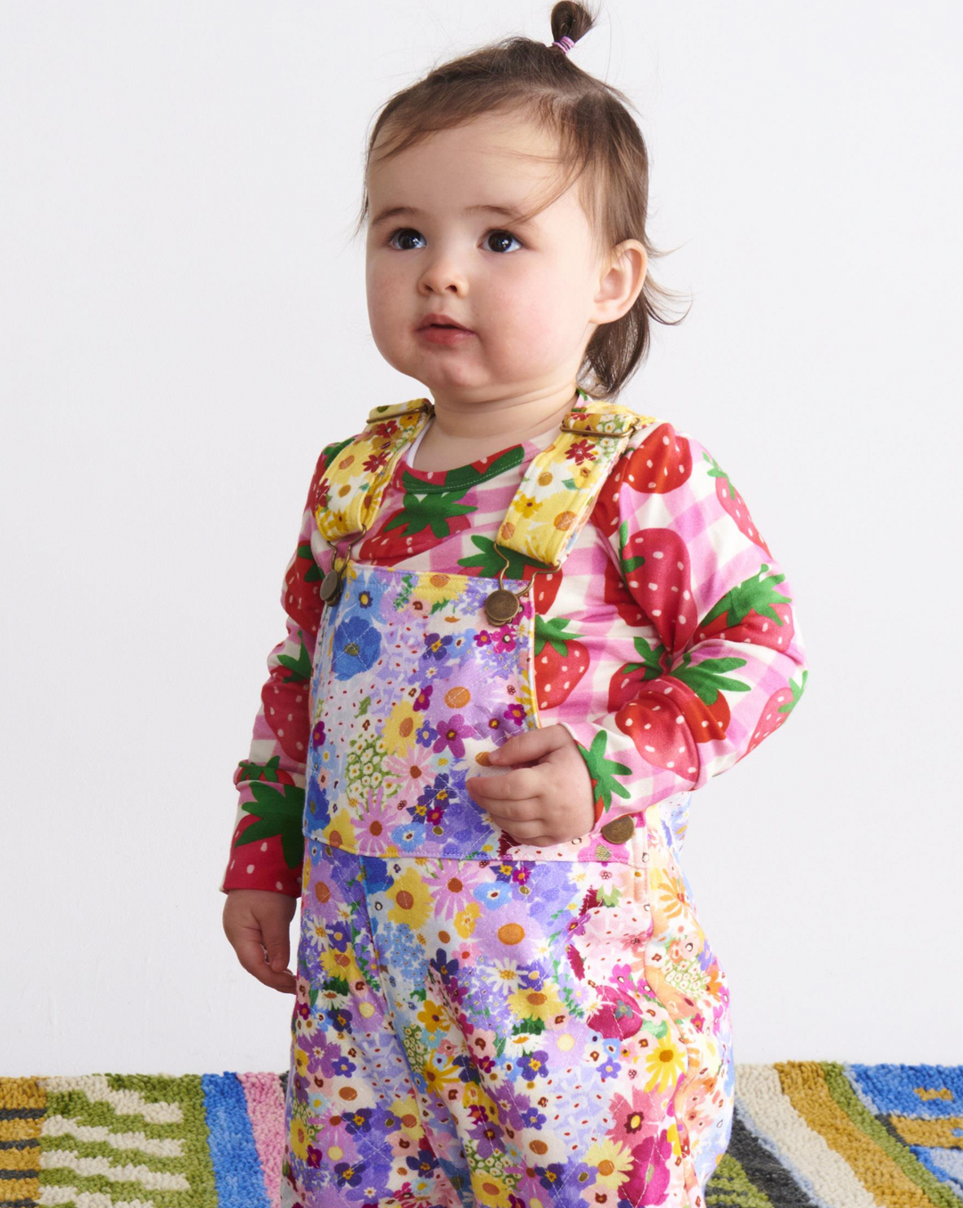 Kip & Co Posie Lane Organic Cotton Quilted Fleece Overalls