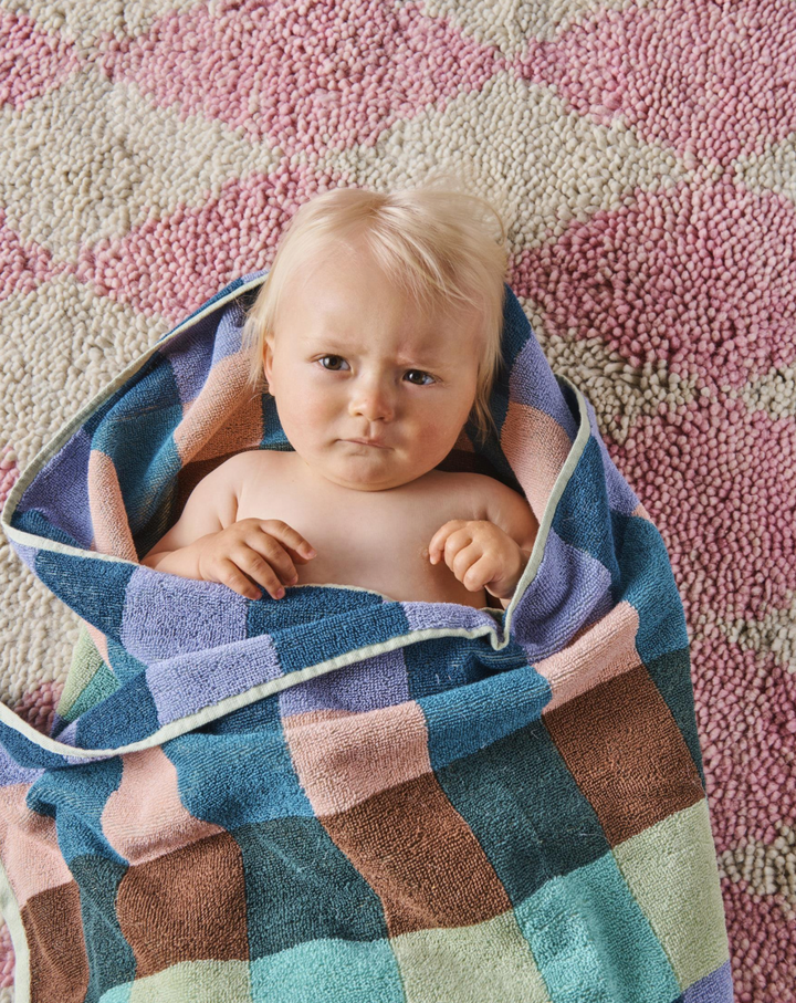 Kip & Co Woodlands Tartan Terry Baby Towel