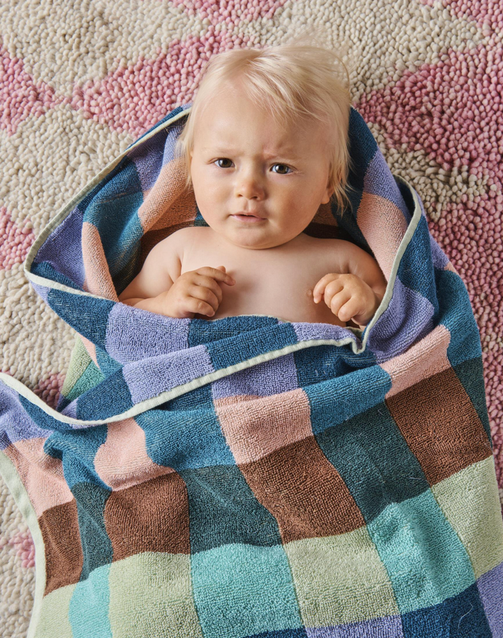 Kip & Co Woodlands Tartan Terry Baby Towel