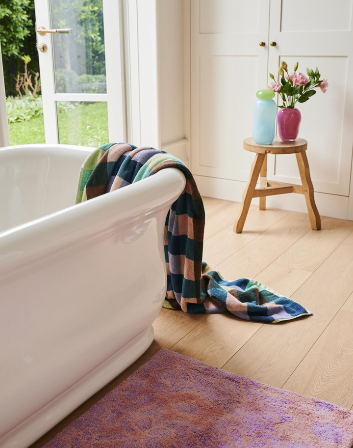 Kip & Co Woodlands Tartan Terry Bath Sheet / Beach Towel