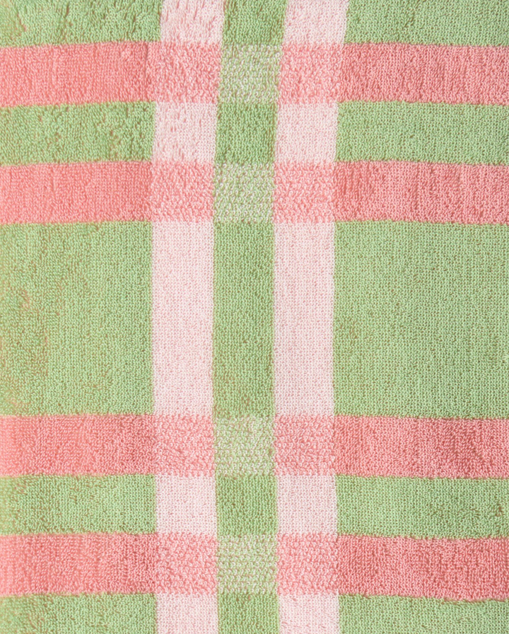 Kip & Co Pistachio Tartan Terry Hand Towel